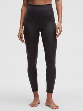 lululemon athletica Black shimmer foil, 25 inch High-Rise Align Leggings